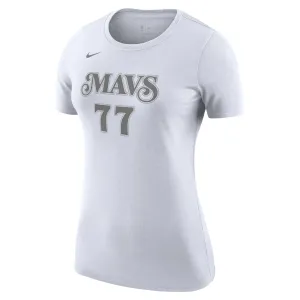DALLAS MAVERICKS NIKE CITY EDITION 2024-25 WOMENS LUKA DON?I? NAME & NUMBER WHITE TEE