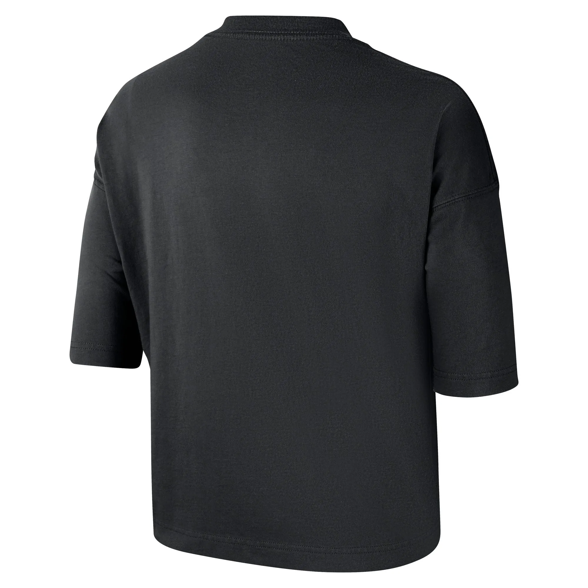 DALLAS MAVERICKS NIKE WOMEN'S BLACK MAVS JORDAN CROPPED SHORT SLEEVE TEE
