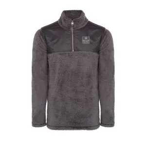 DALLAS MAVERICKS SPORTIQE LINDON SHERPA QUARTER ZIP GREY SWEATER