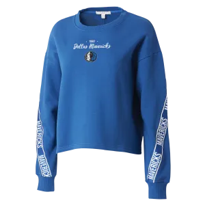 DALLAS MAVERICKS WEAR 2023 WOMEN'S ROYAL BLUE CREWNECK SWEATSHIRT