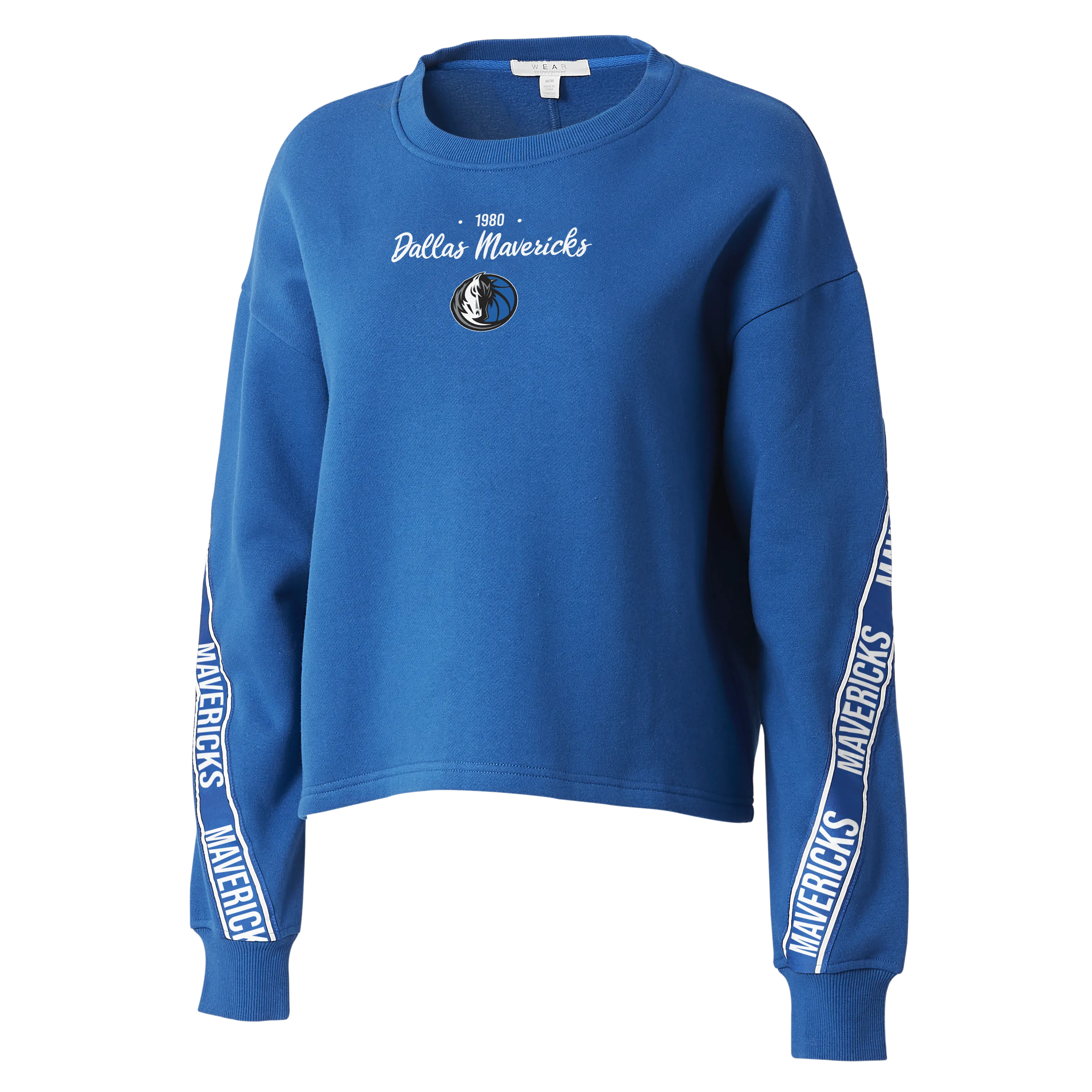 DALLAS MAVERICKS WEAR 2023 WOMEN'S ROYAL BLUE CREWNECK SWEATSHIRT