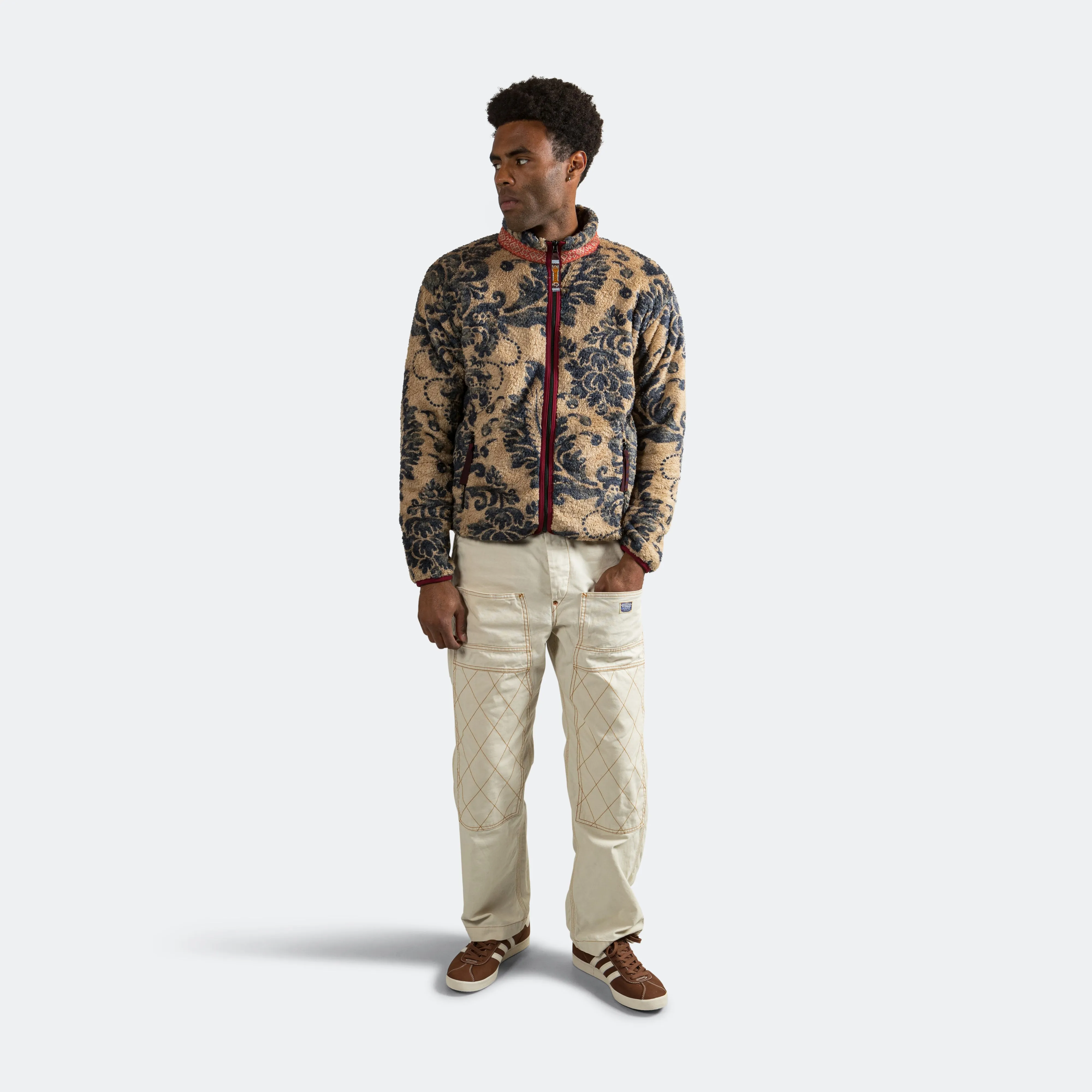 DAMASK Fleece ZIP Blouson (VirginMary) - Beige