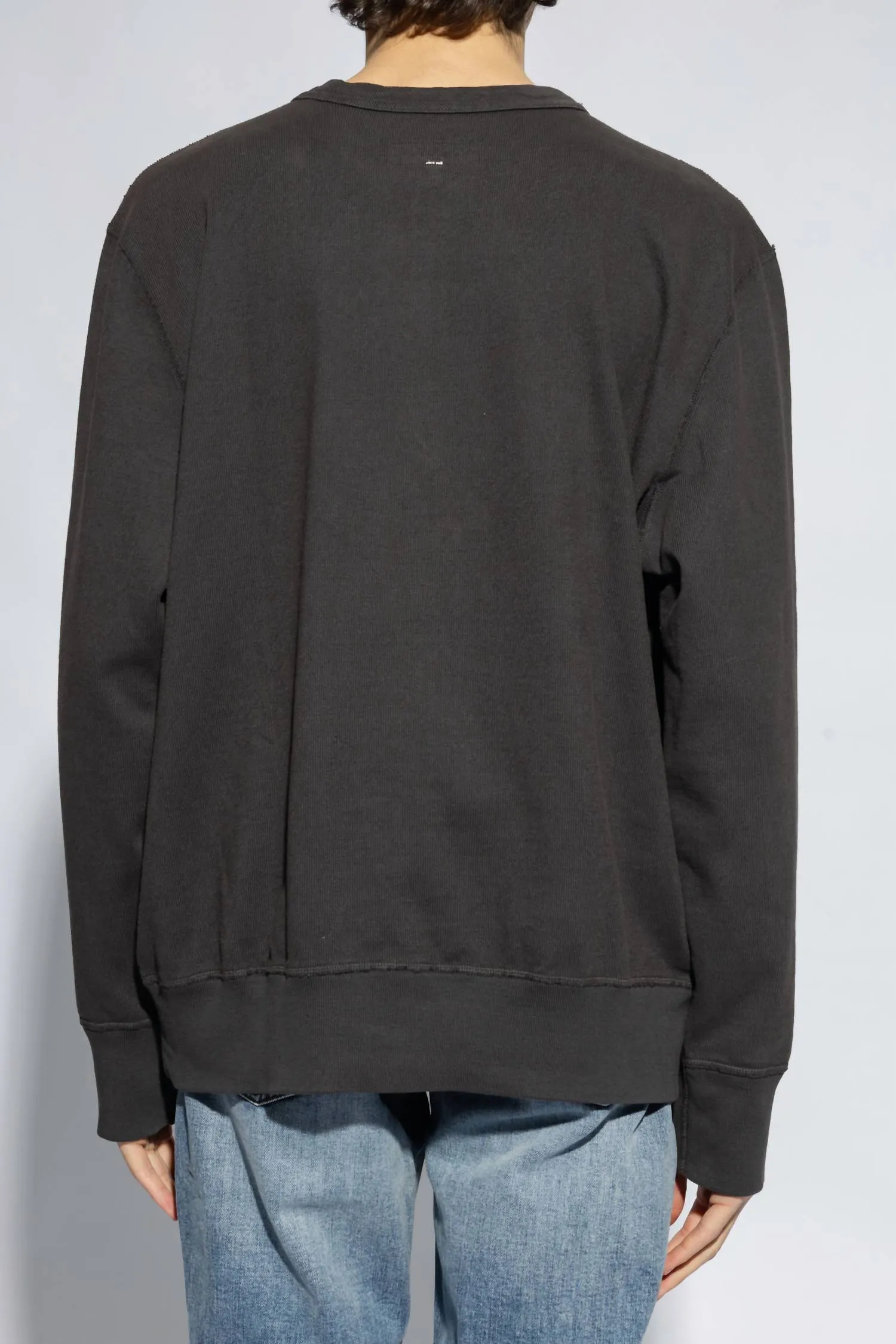 Damon Cotton Logo Sweatshirt In Black