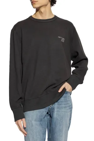Damon Cotton Logo Sweatshirt In Black