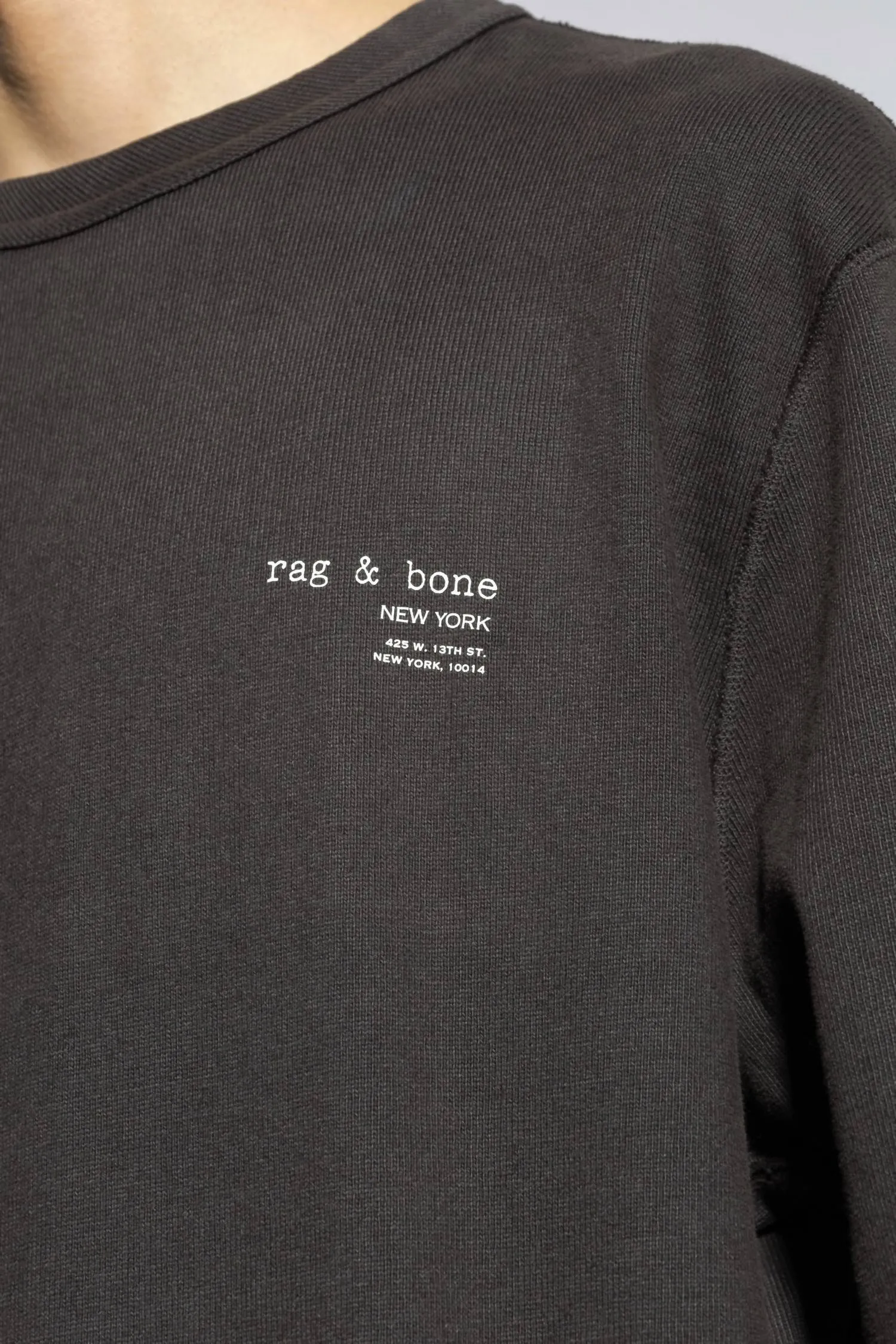 Damon Cotton Logo Sweatshirt In Black