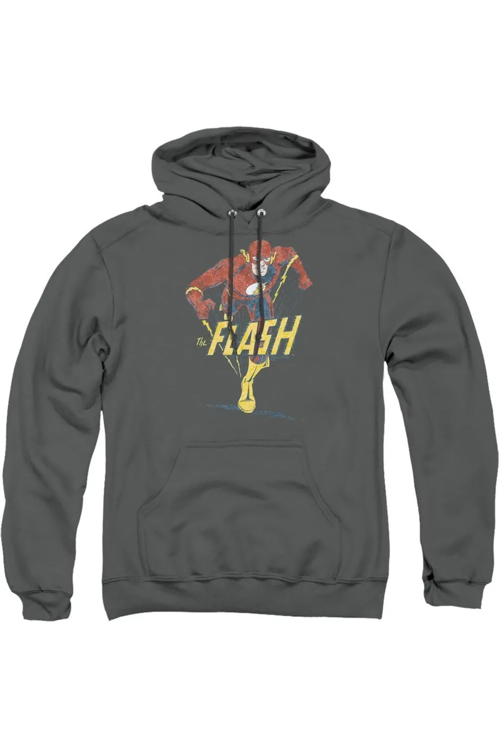DC Comics Flash Desaturated Flash Adult Pull Over Hoodie / Hooded Sweatshirt