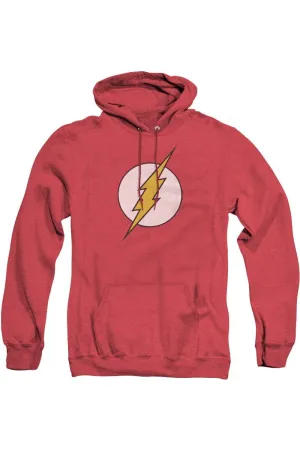 DC Comics Flash Flash Logo Adult Heather Hoodie / Hooded Sweatshirt