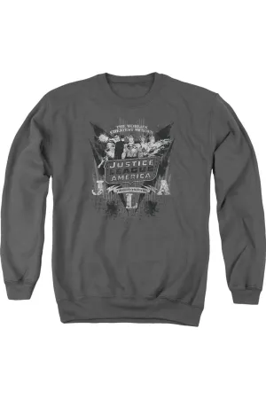 DC Comics Greatest Heroes Adult Crewneck Sweatshirt