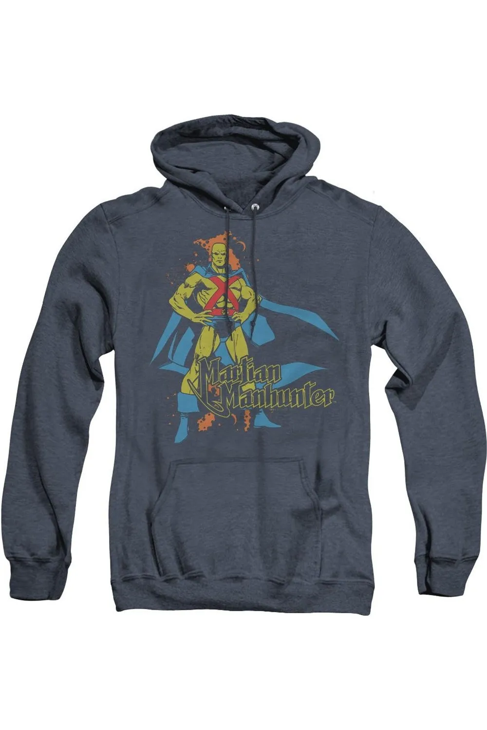 DC Comics Martian Manhunter Adult Heather Hoodie / Hooded Sweatshirt