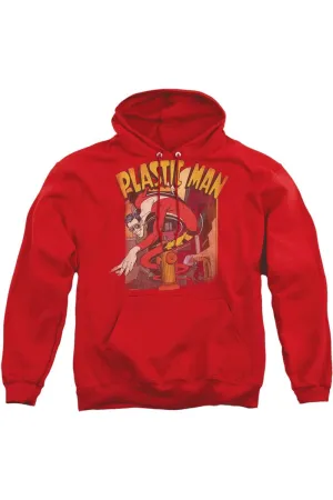 DC Comics Plastic Man Street Adult Pull Over Hoodie / Hooded Sweatshirt