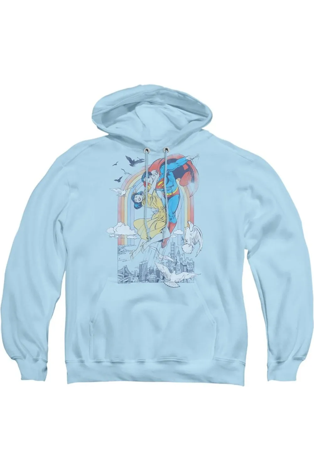 DC Comics Rainbow Love Adult Pull Over Hoodie / Hooded Sweatshirt