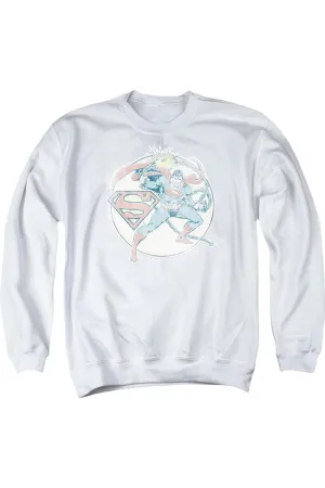 DC Comics Retro Superman Iron On Adult Crewneck Sweatshirt