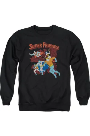 DC Comics Super Running Adult Crewneck Sweatshirt