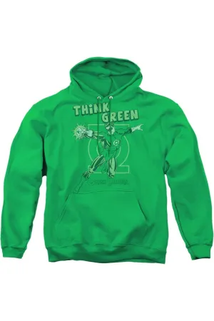 DC Comics Think Green Adult Pull Over Hoodie / Hooded Sweatshirt