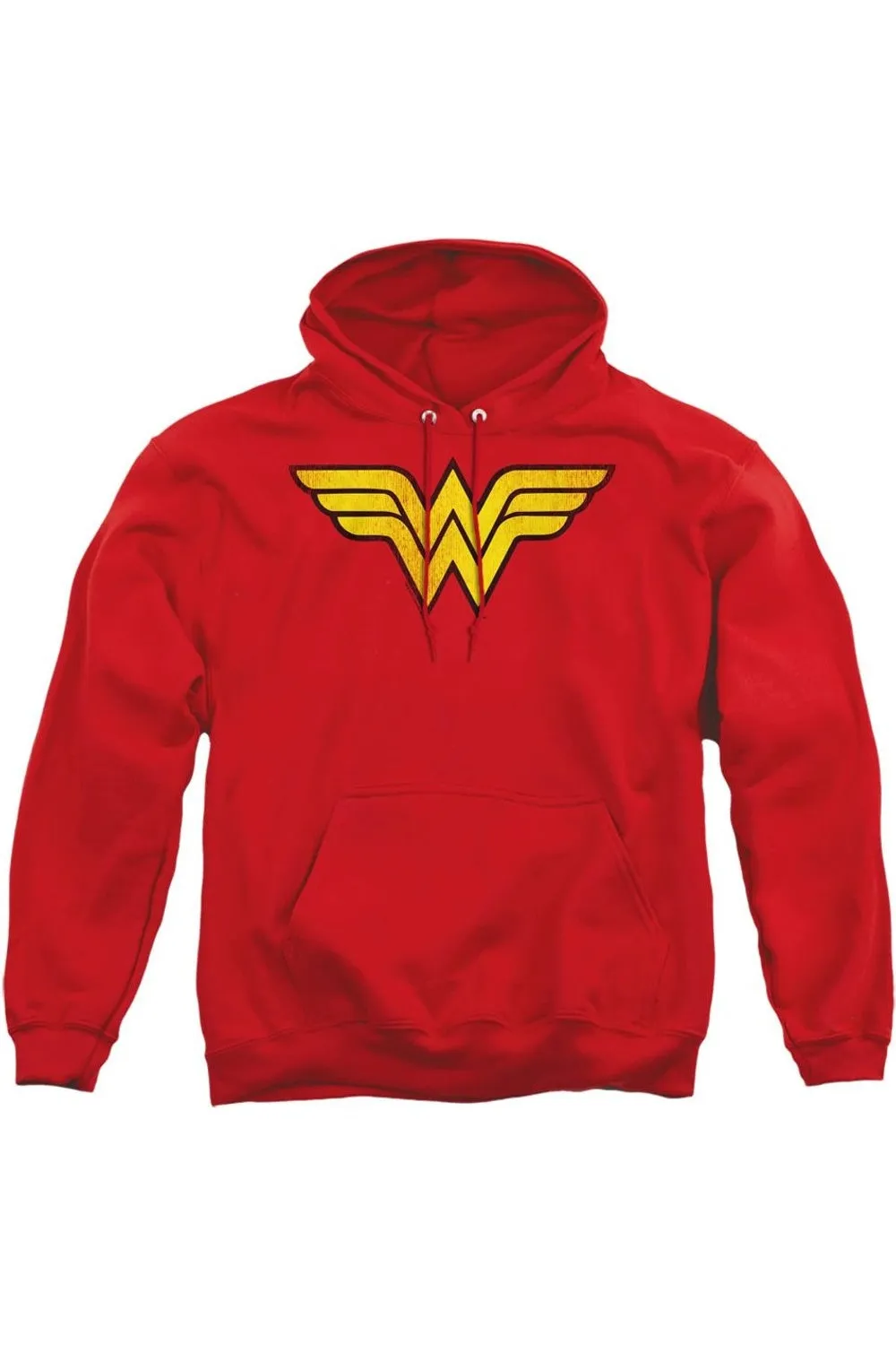 DC Comics Wonder Woman Logo Dist Adult Pull Over Hoodie / Hooded Sweatshirt