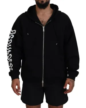 Dsquared Hooded Full Zip Printed Sleeves Men's Sweater (Pre-Owned)