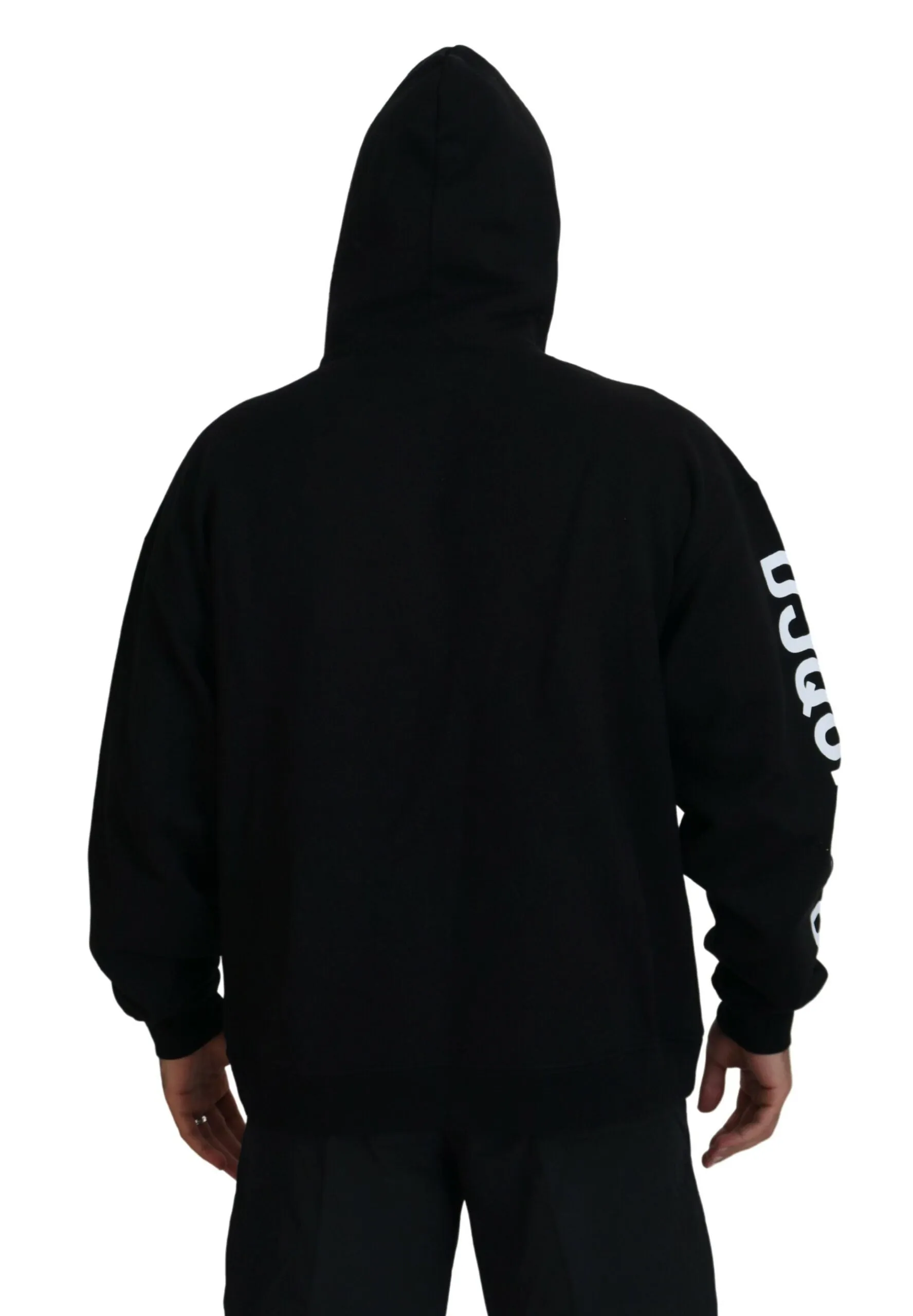 Dsquared Hooded Full Zip Printed Sleeves Men's Sweater (Pre-Owned)