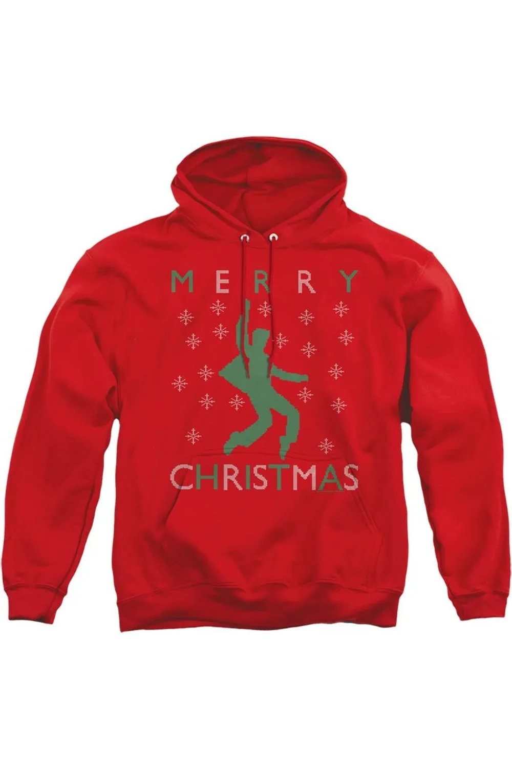 Elvis Dancing Ugly Christmas Adult Pull Over Hoodie