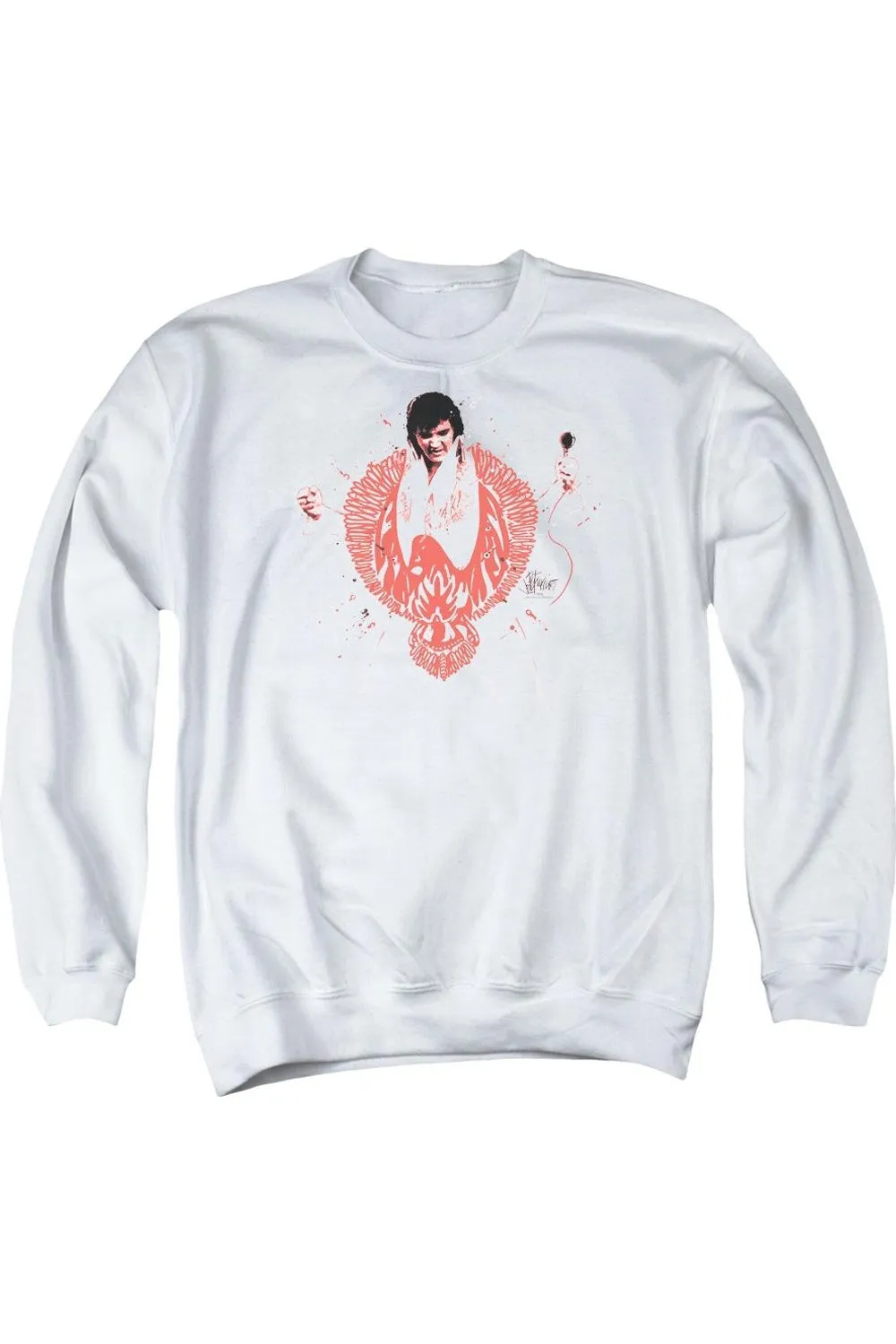 Elvis Presley Red Pheonix Adult Crewneck Sweatshirt