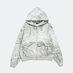 Faded Print Zip-Up Hoodie - Realtree