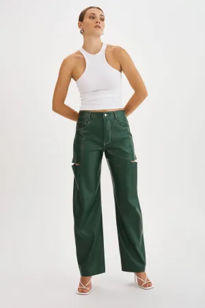 FALEEN | Faux Leather Loose Pants