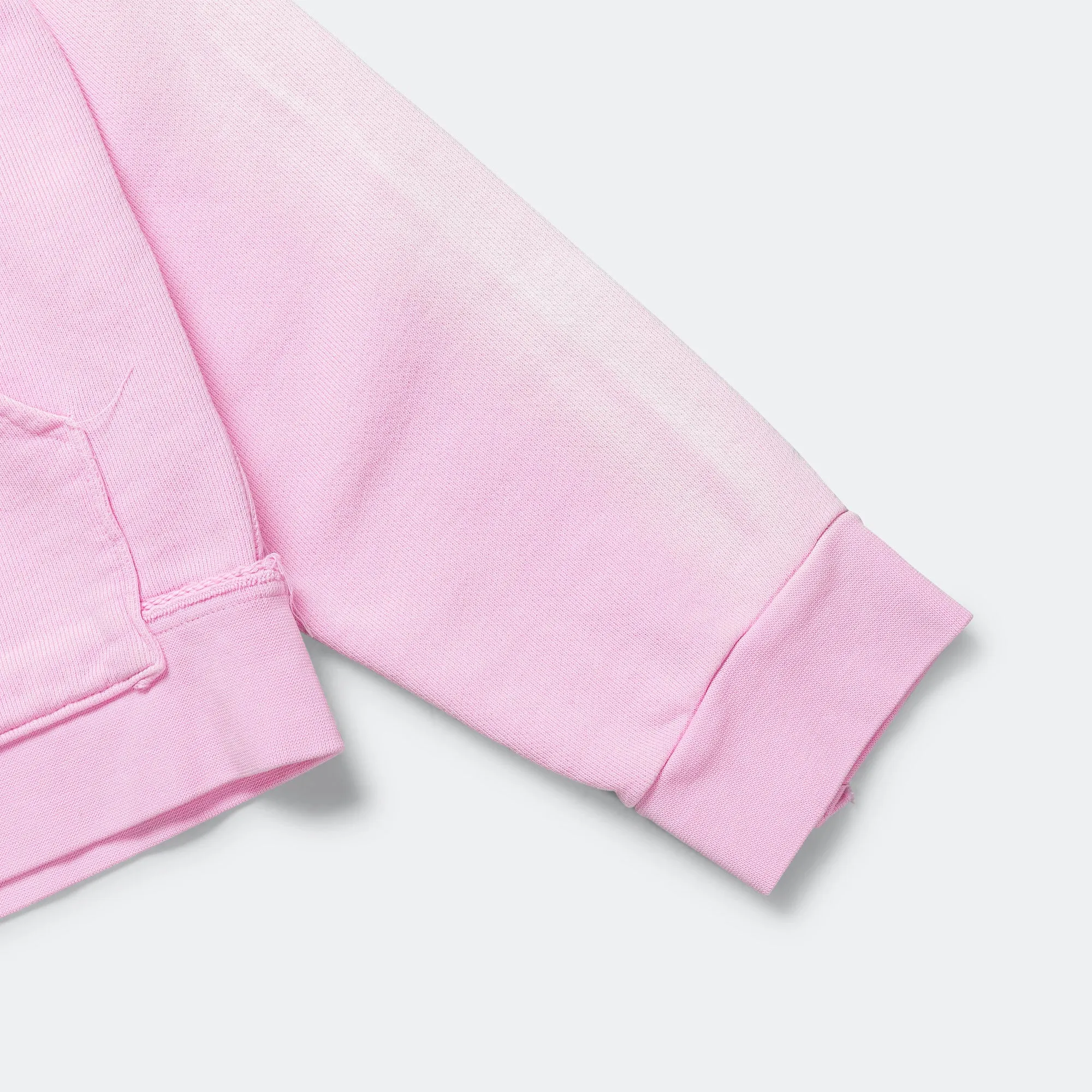 Fitted Zip Hoodie - Heavy Sweat Pink Sun Faded