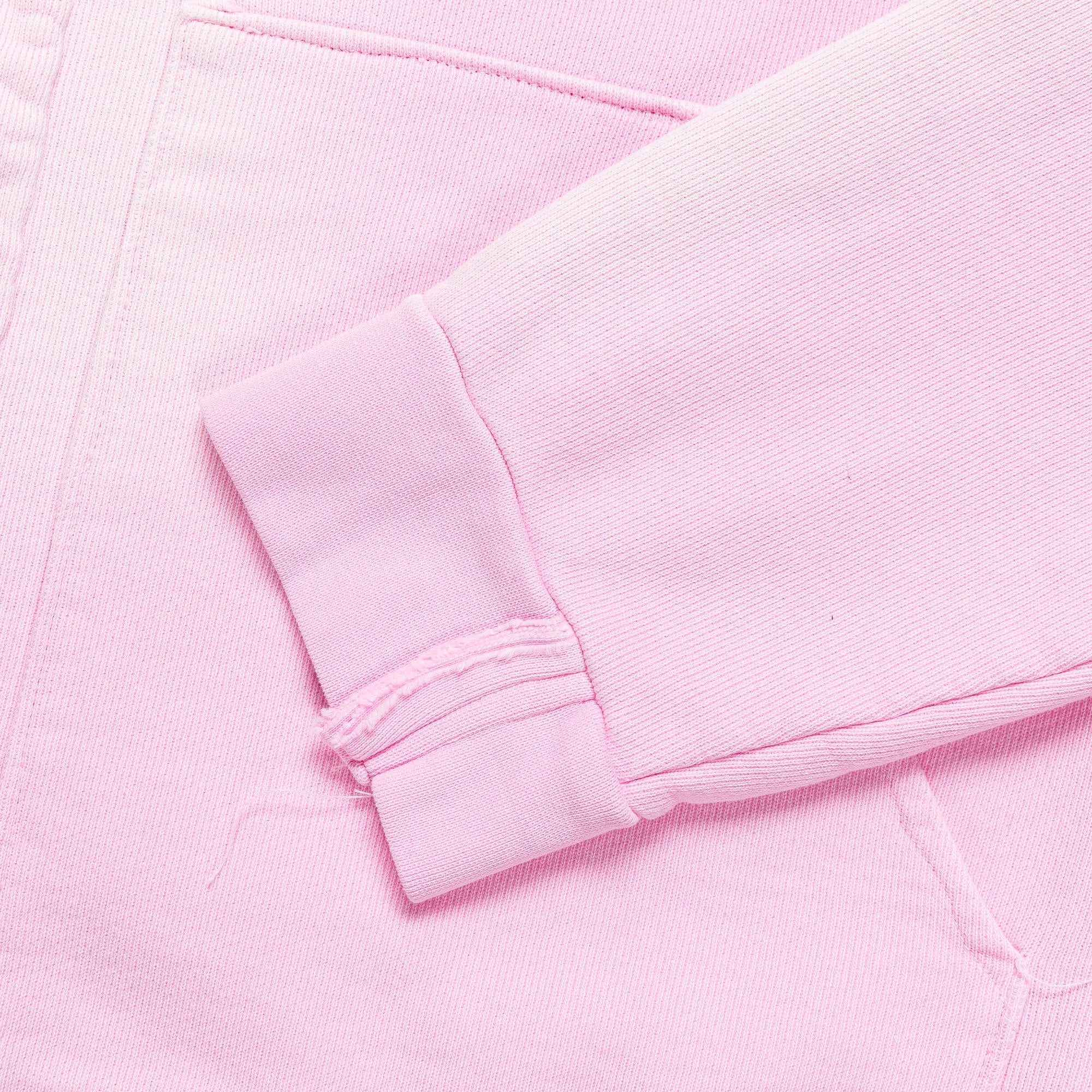 Fitted Zip Hoodie - Heavy Sweat Pink Sun Faded