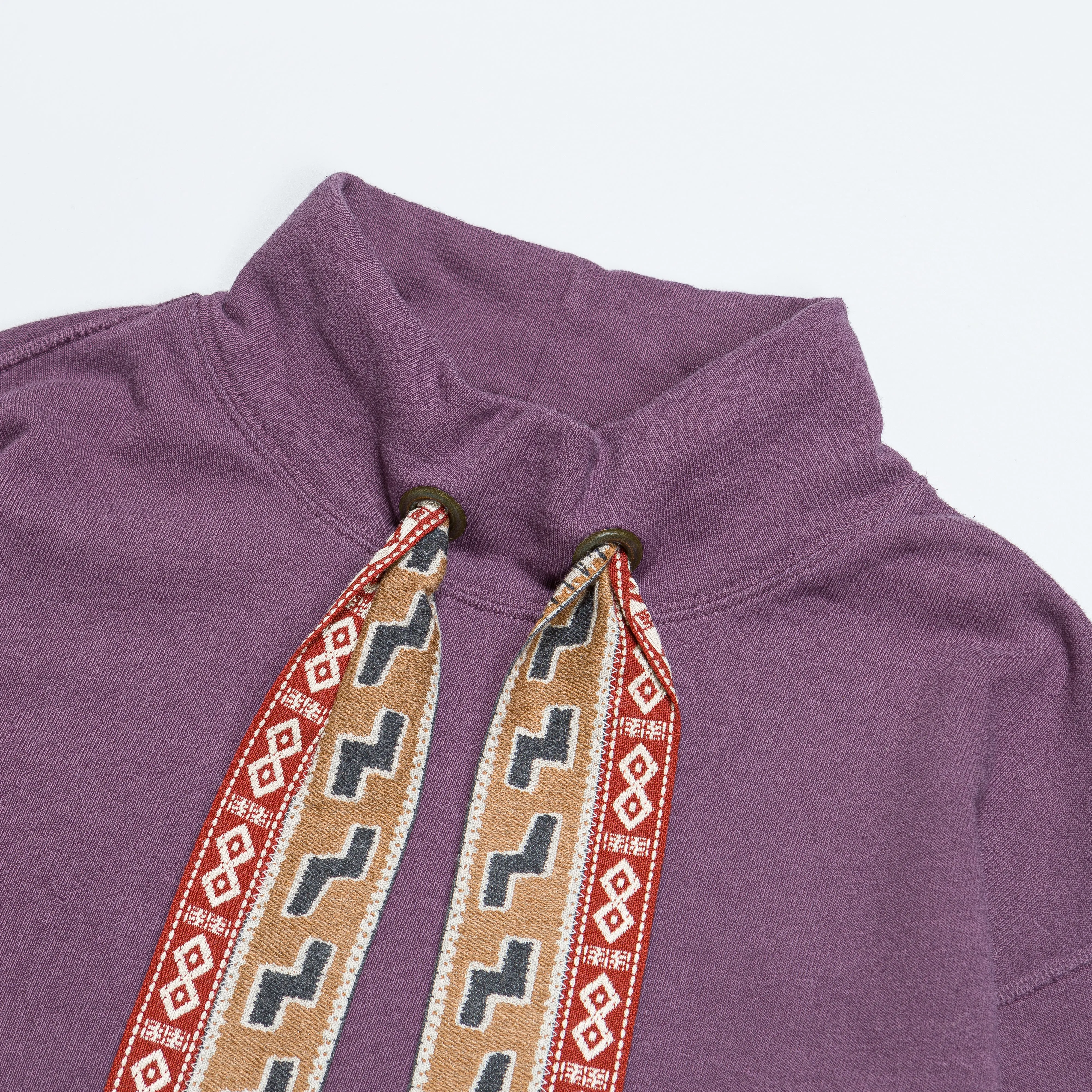 Fleece Knit COCK Neck SWT - Purple