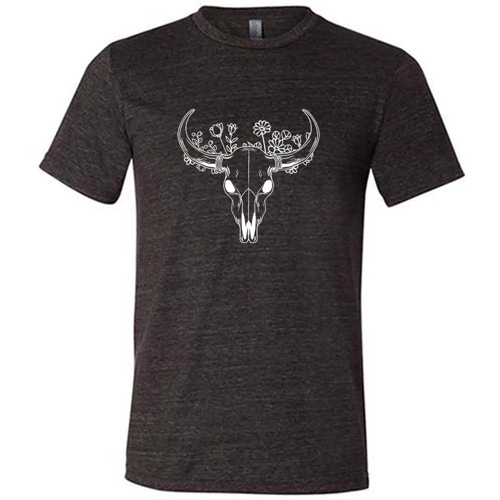 Floral Cow Skull Shirt Unisex