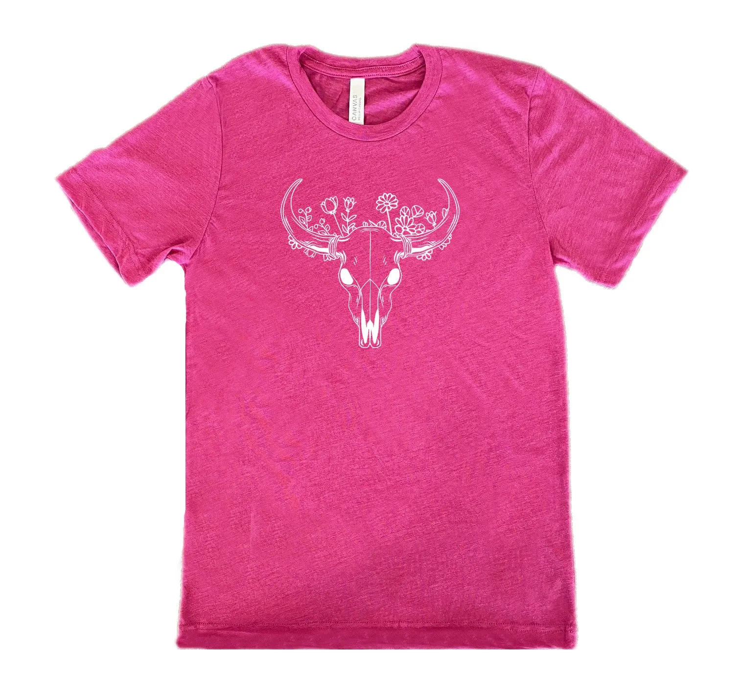 Floral Cow Skull Shirt Unisex