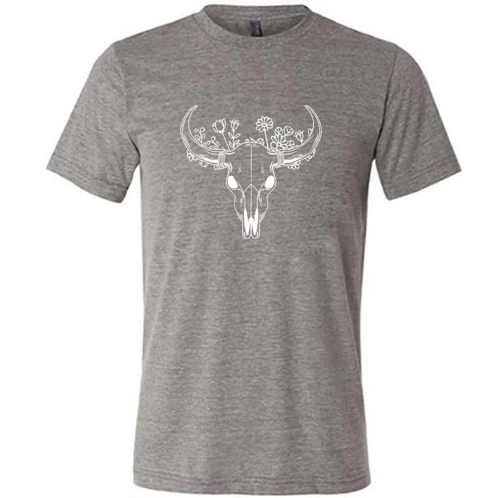 Floral Cow Skull Shirt Unisex