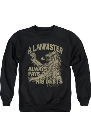 Game Of Thrones Debts Adult Crewneck Sweatshirt