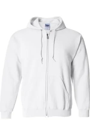Gildan Heavy Blend Unisex Adult Full Zip Hooded Sweatshirt Top
