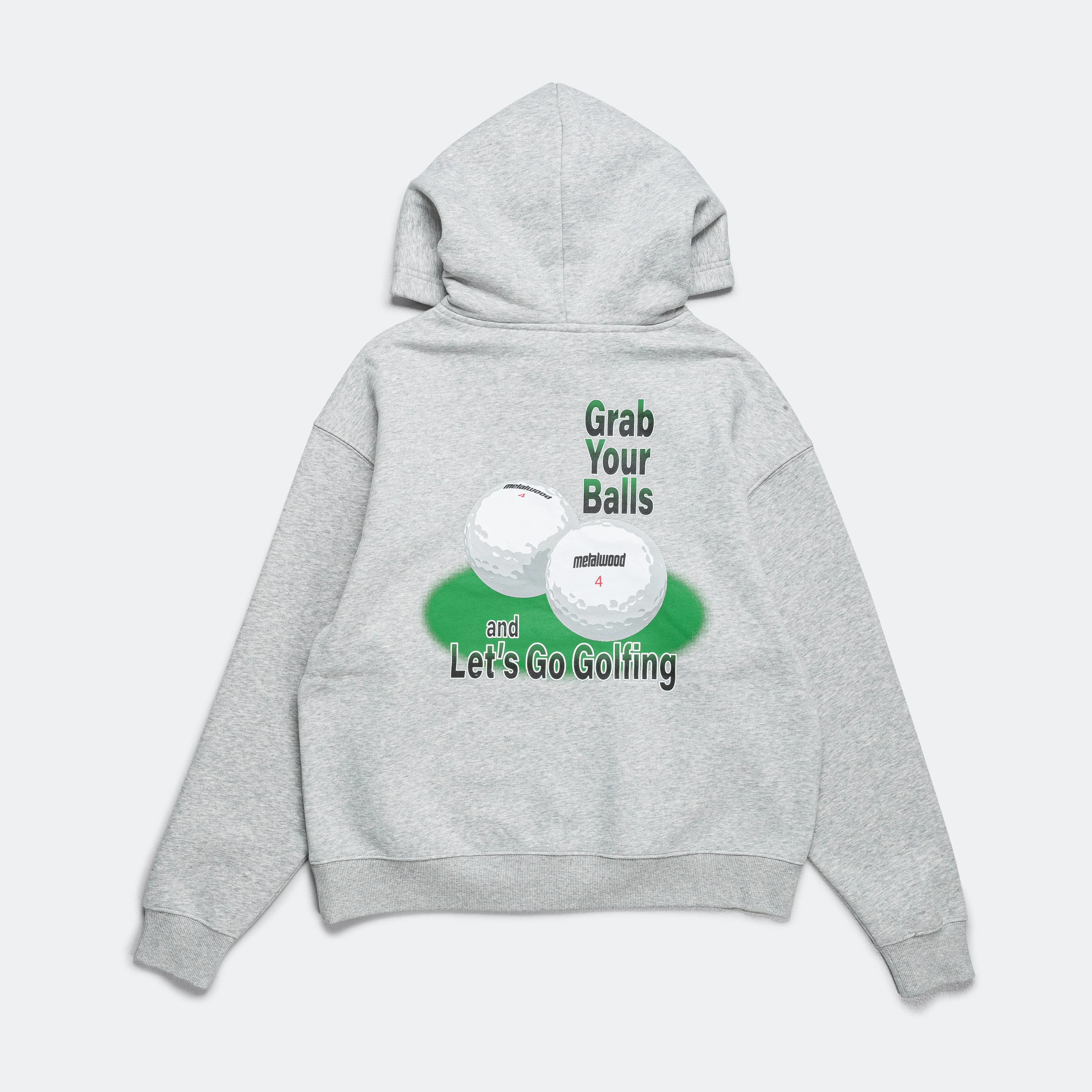 Grab Your Balls Hooded Sweatshirt - Heather Grey