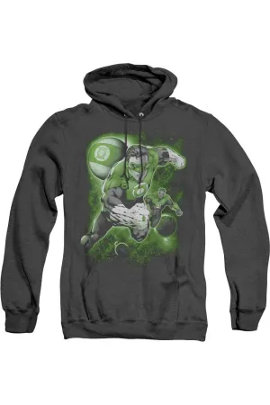 Green Lantern Lantern Planet Adult Heather Hoodie / Hooded Sweatshirt