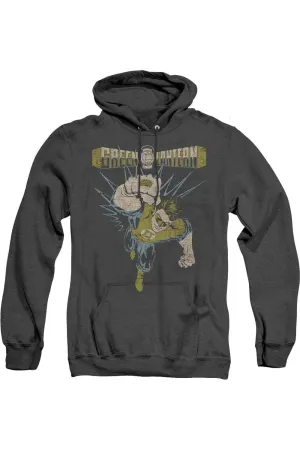 Green Lantern Powerful Adult Heather Hoodie / Hooded Sweatshirt
