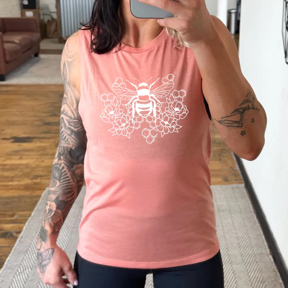 Honeycomb Bee Muscle Tank