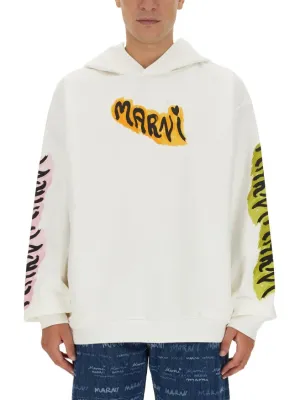 Hooded Sweatshirt With Bold Logo