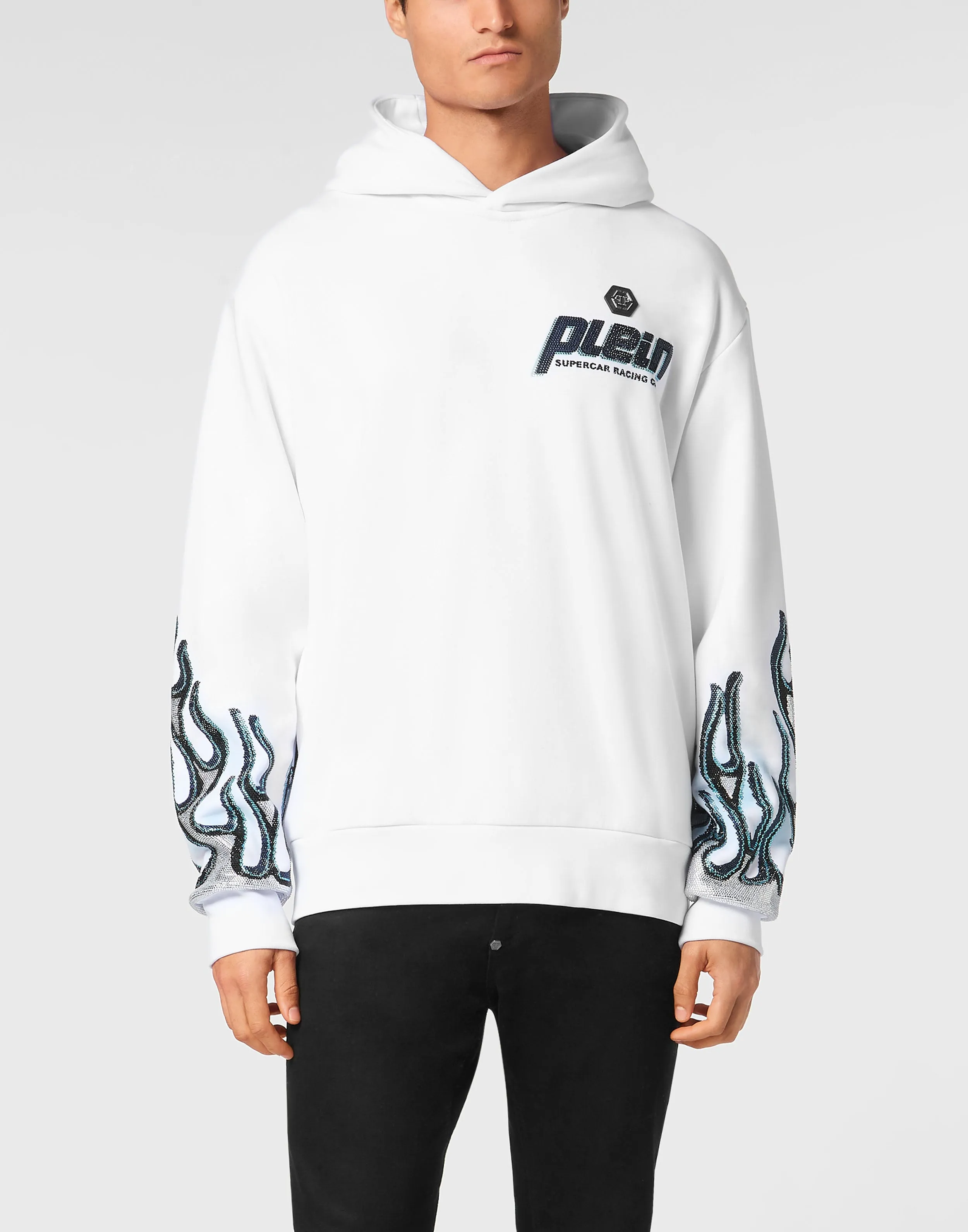Hoodie Sweatshirt LS Flame Racing
