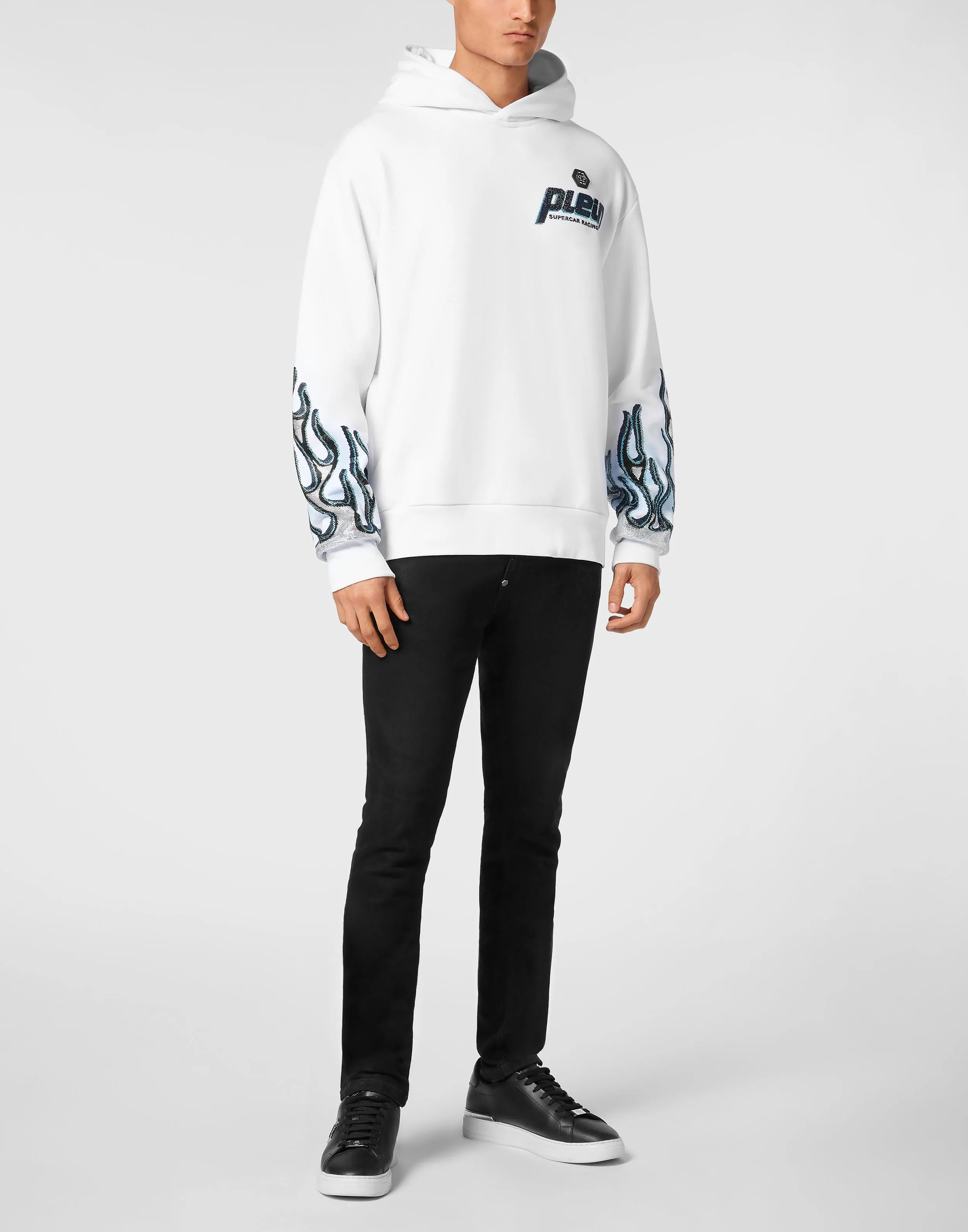 Hoodie Sweatshirt LS Flame Racing