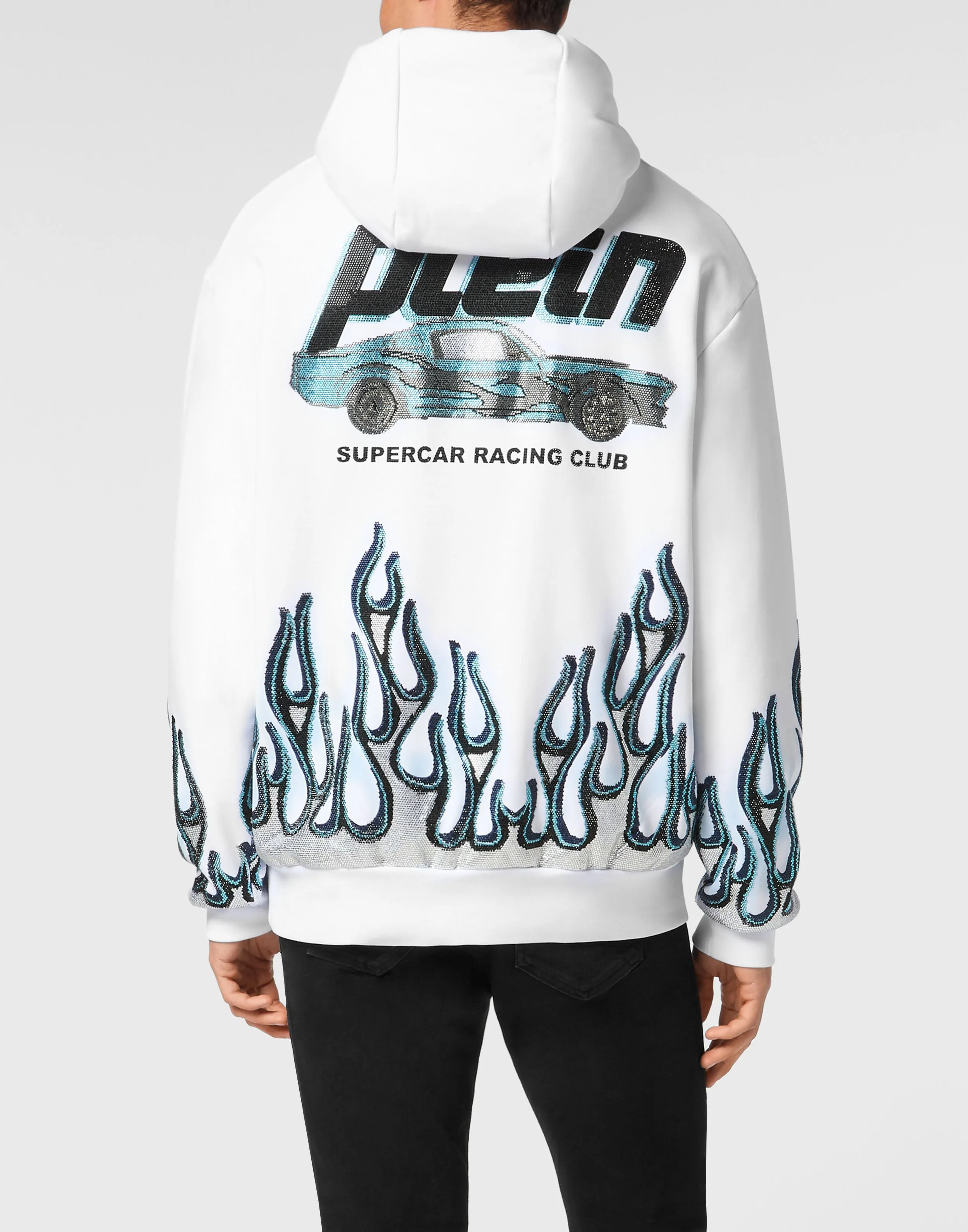 Hoodie Sweatshirt LS Flame Racing