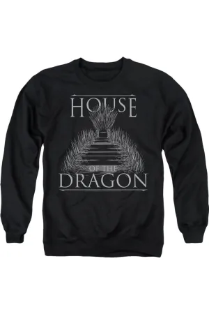 House Of The Dragon Sword Throne Adult Crewneck Sweatshirt