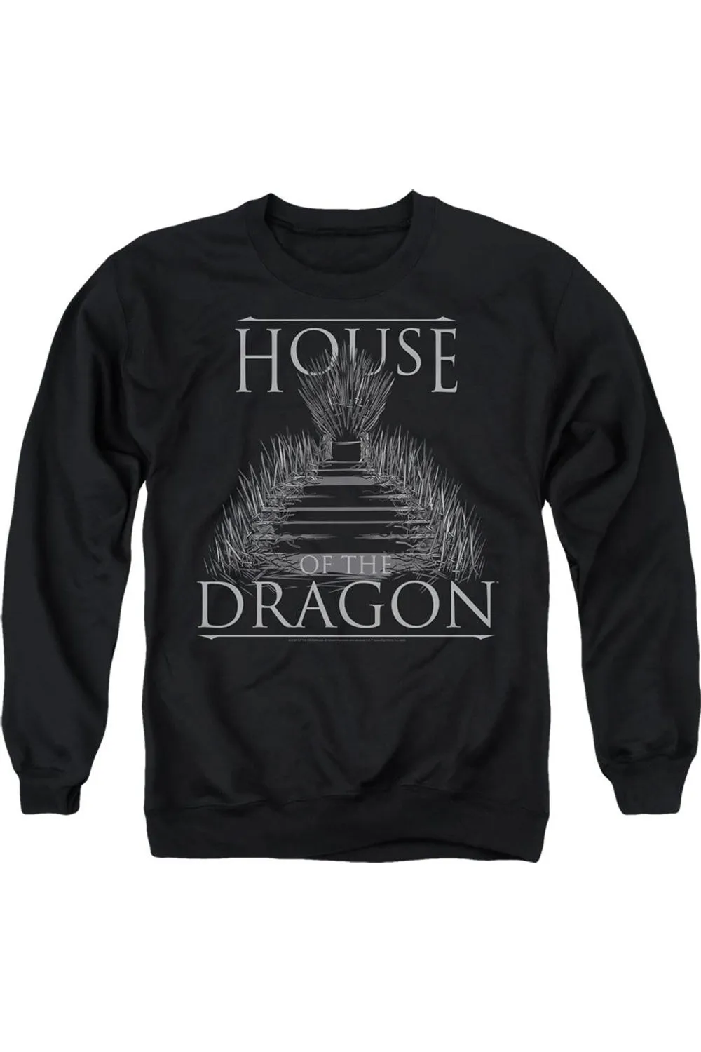 House Of The Dragon Sword Throne Adult Crewneck Sweatshirt