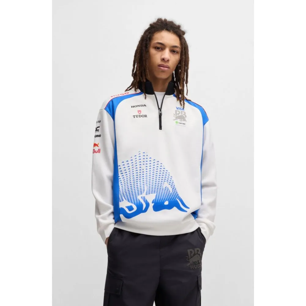 HUGO x VCARB fanwear sweatshirt with degrad bull graphic