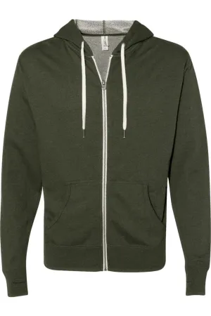Independent Trading Co. Heathered French Terry Full-Zip Hooded Sweatshirt