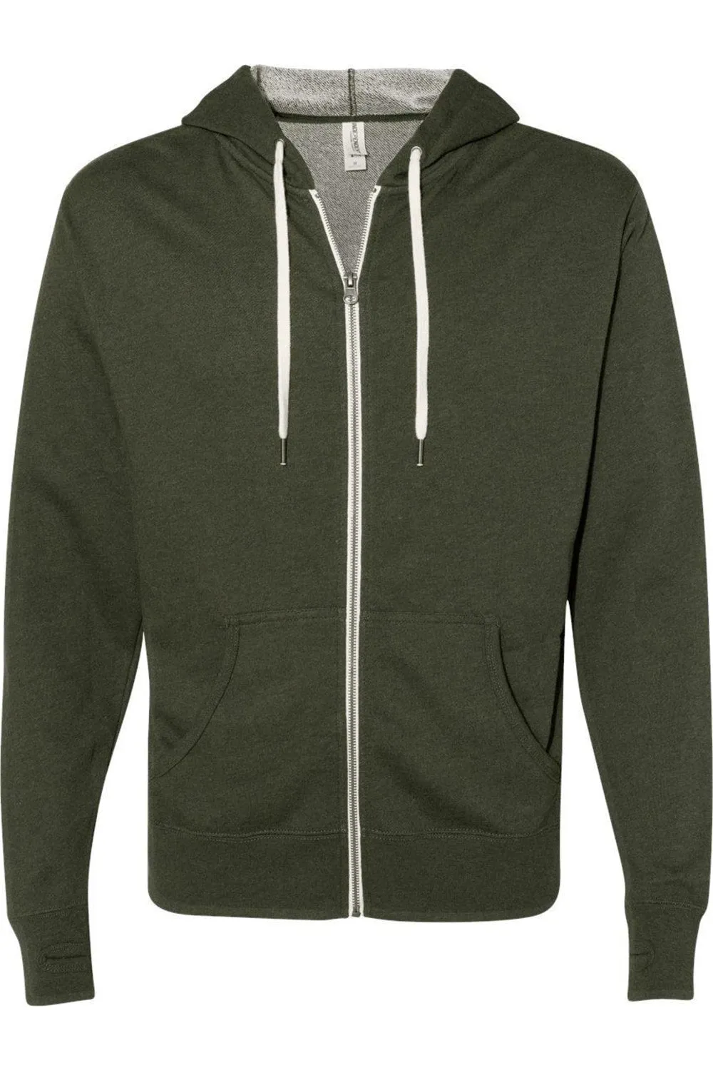 Independent Trading Co. Heathered French Terry Full-Zip Hooded Sweatshirt