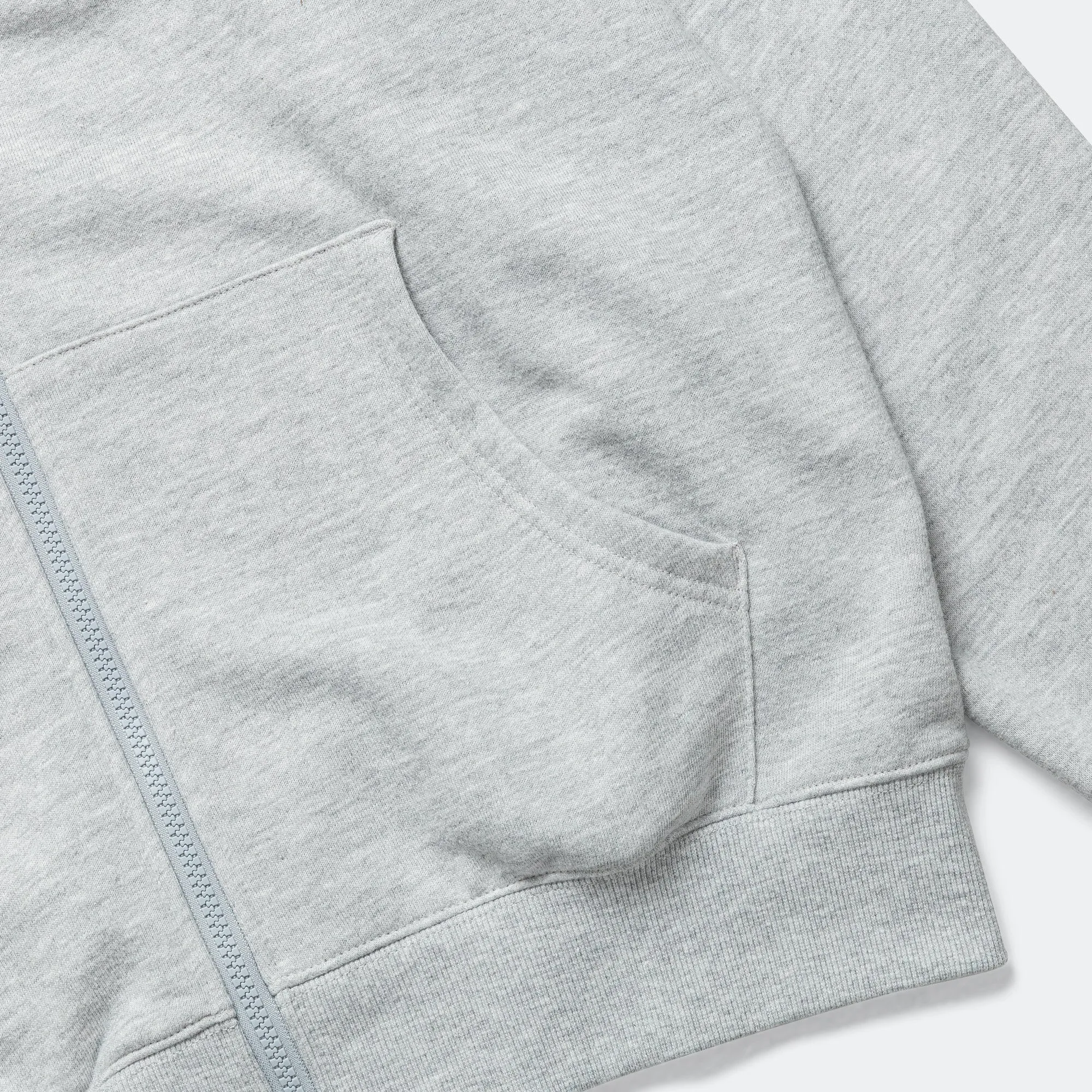 INTL. Logo Zip Up Hoodie - Heather Grey