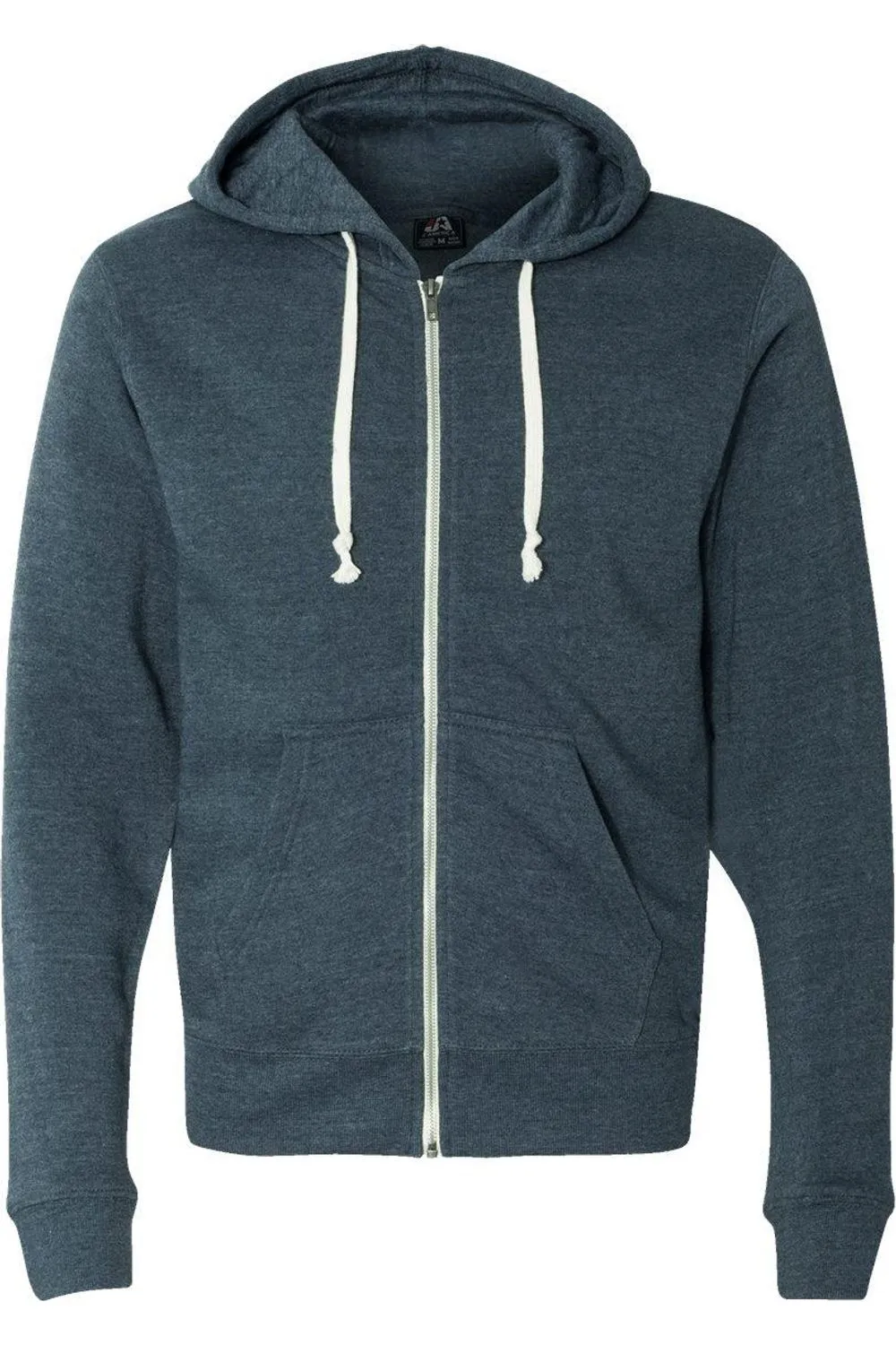 J. America Triblend Full-Zip Hooded Sweatshirt