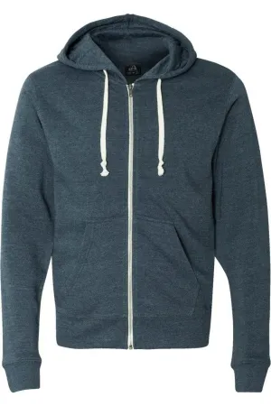 J. America Triblend Full-Zip Hooded Sweatshirt