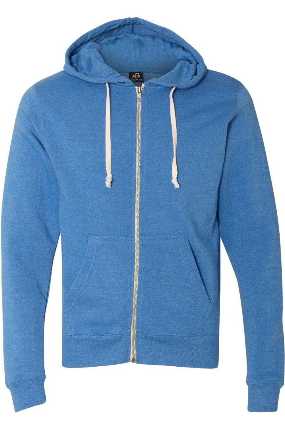 J. America Triblend Full-Zip Hooded Sweatshirt